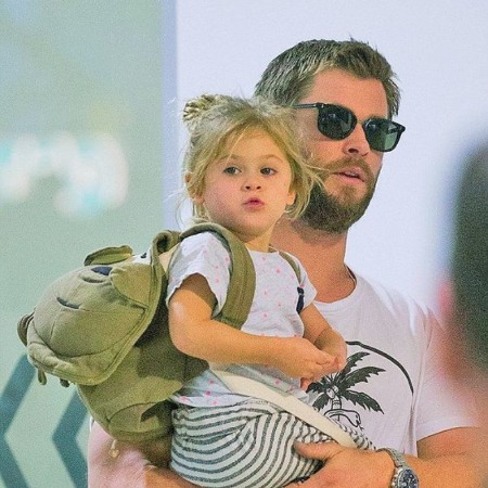 Chris Hemsworth with his only daughter India Rose Hemsworth.